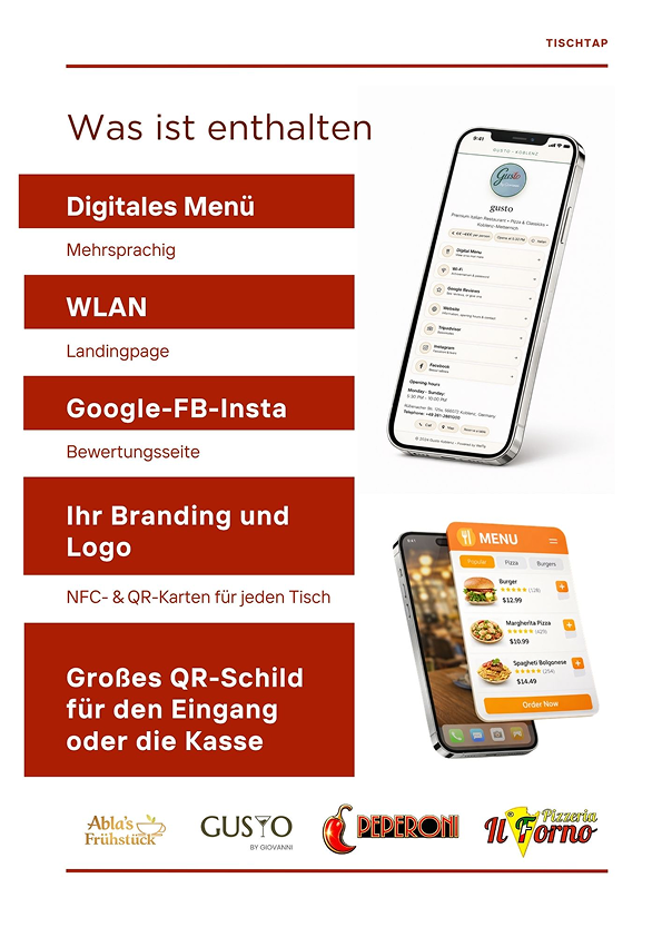 TischTap Leistungsumfang