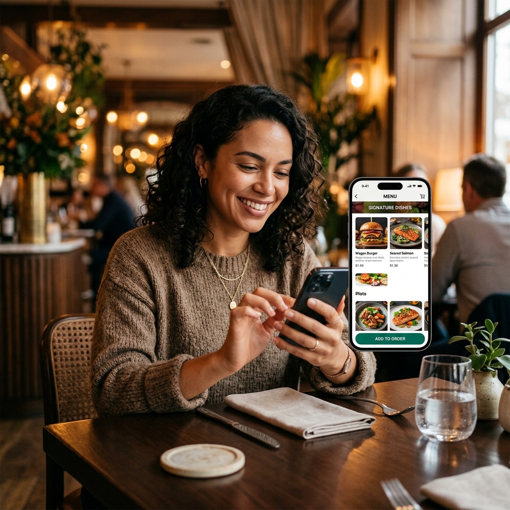 Instant digital menu ordering