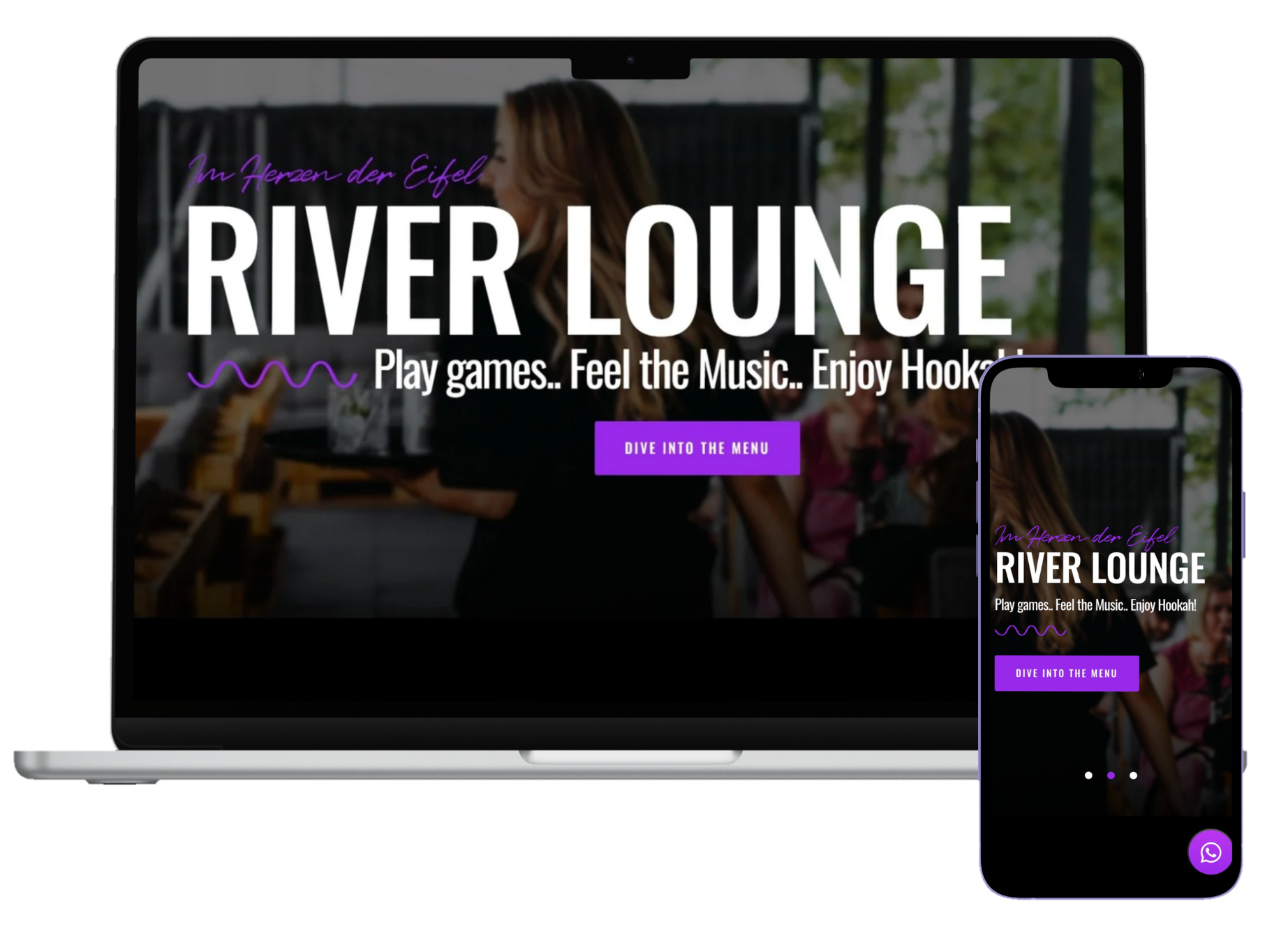 Restaurant-Website auf Laptop und Smartphone